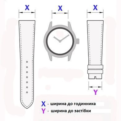 Ремешок для часов каучуковый ширина 21 мм SL RC2100BL-01