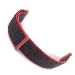 Ремешок Bonchic Nylon для Xiaomi Amazfit Bip/Bip Lite/Bip S Lite/GTR 42mm/GTS/TicWatch S2/TicWatch E Black-Red BNL00BL02-20XI