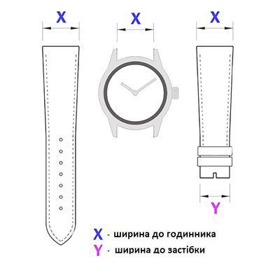 Кожаный ремешок для часов ширина 22 мм 10074C.02.22